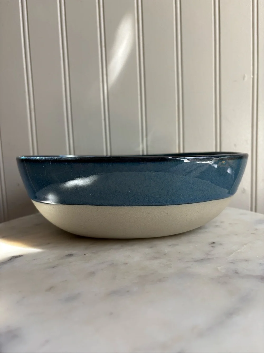 Artefact by Front of the House Ceramic Indigo Serving Bowl Blue Glaze Designer